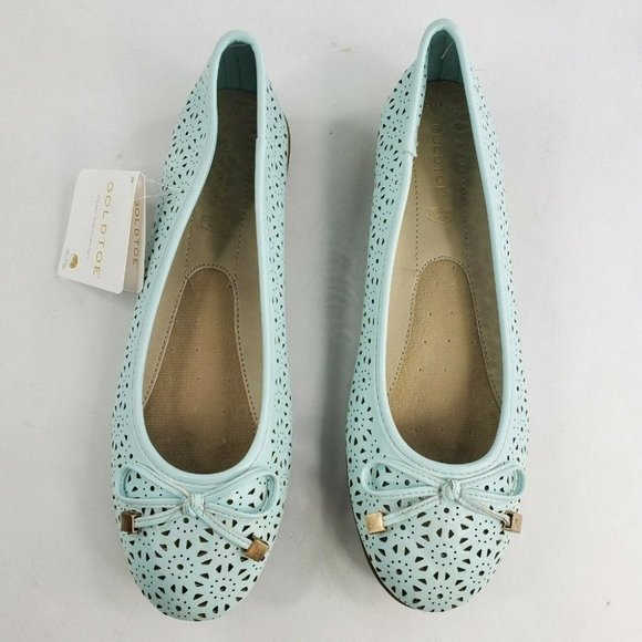 Goldtoe Comfort Plus Memory Foam Slip On Women's Bow Tie Flats Pumps New 7.5/9 - Picture 4 of 10